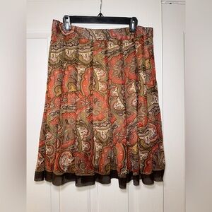 🤎 VINTAGE 90s/Y2K Paisley Mesh Midi Skirt